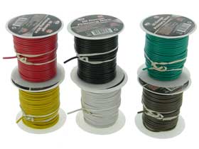 6 Roll Color Assortment of 16AWG Automotive Wire